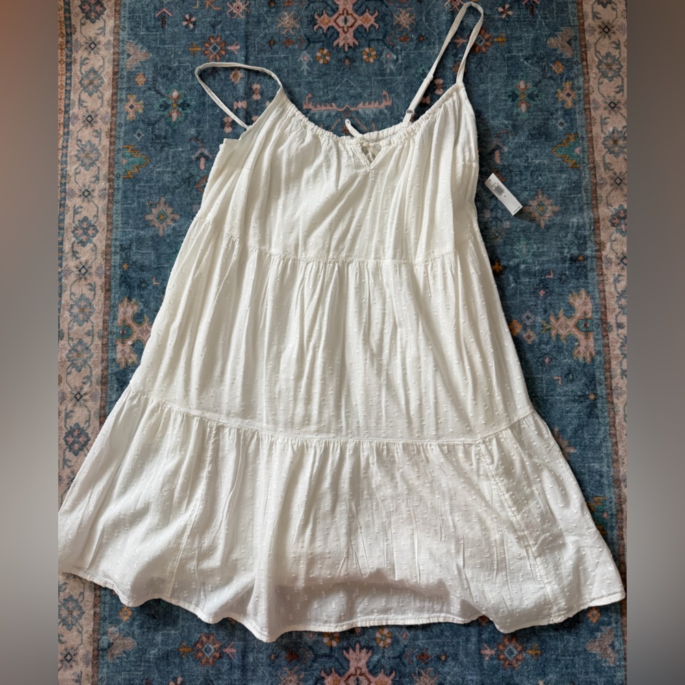 Old Navy Ivory Textured Sleeveless Dress